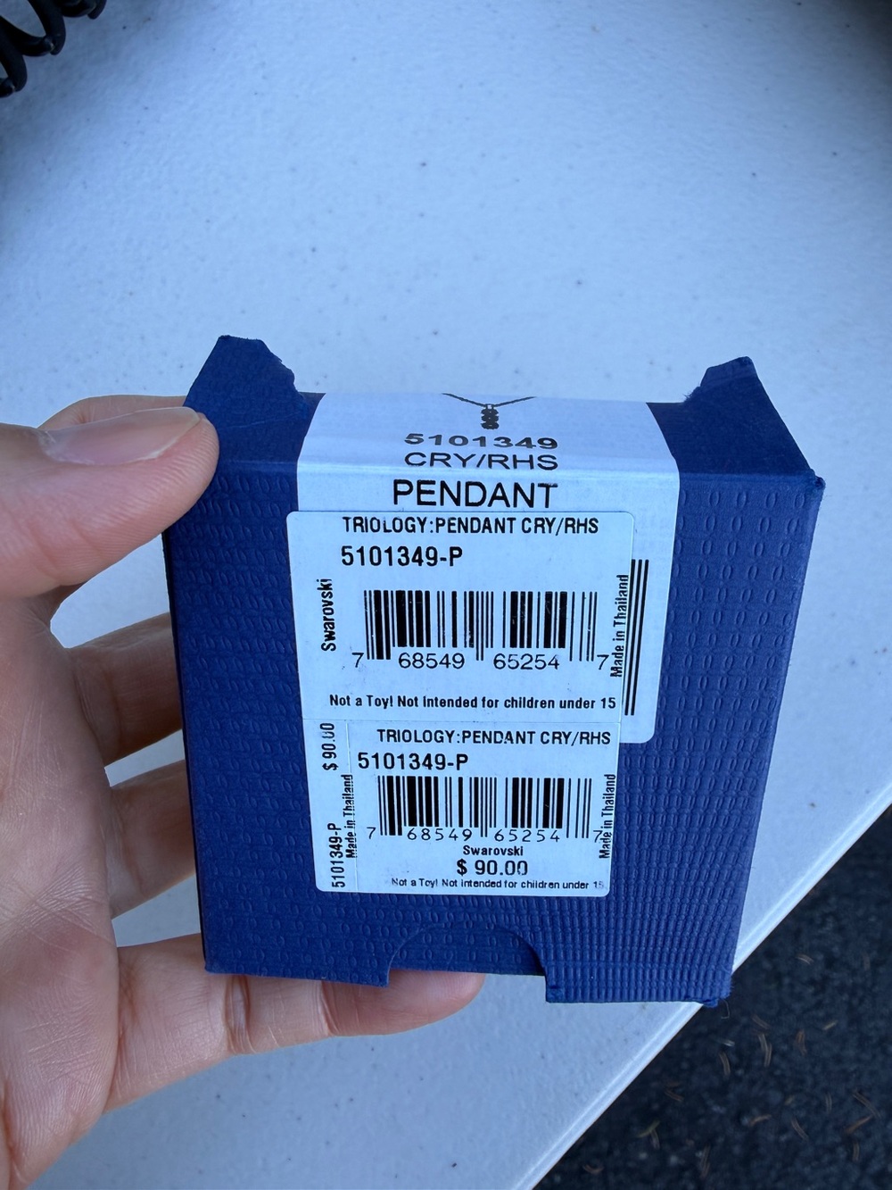 Swarovski Deep Blue Pendant Box